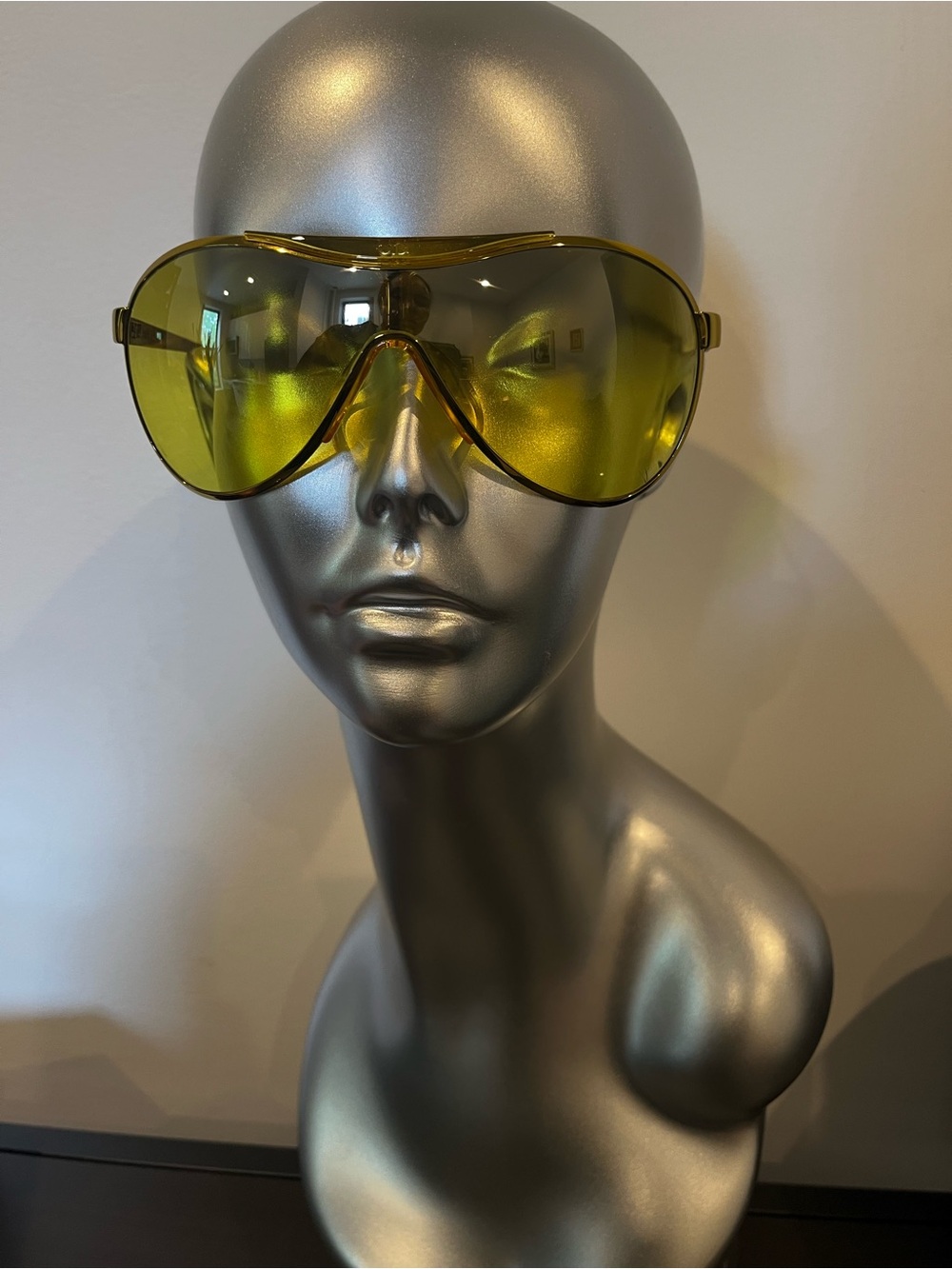Christian Dior Rodeo Drive Limited Edition Yellow Aviator Visor Sunglasses